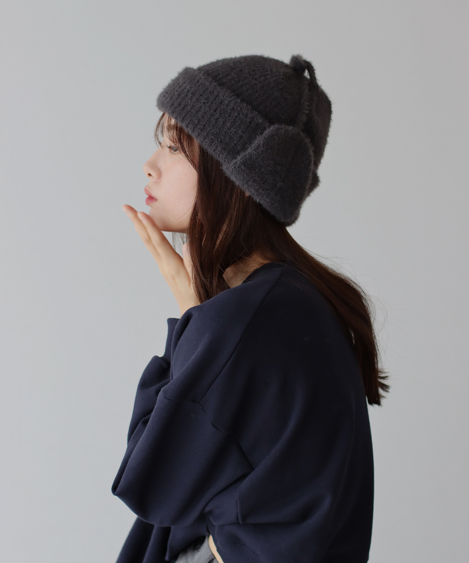 ブルーイースト BLUEEAST 耳当て付き2WAYニットキャップ