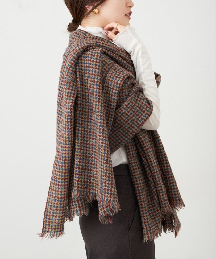 LOVAT&GREEN/ロバットアンドグリーン】チェックウールストール