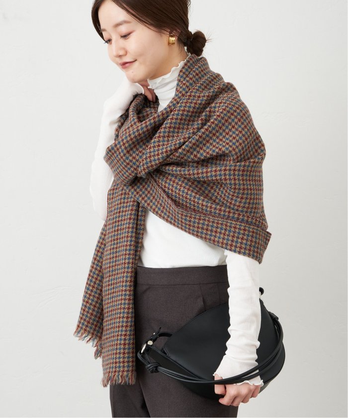 LOVAT&GREEN/ロバットアンドグリーン】チェックウールストール