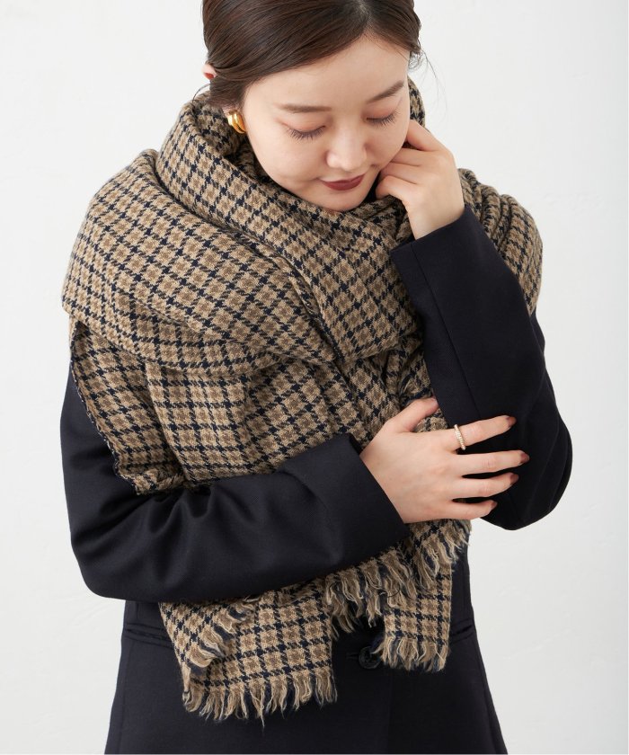 LOVAT&GREEN/ロバットアンドグリーン】チェックウールストール