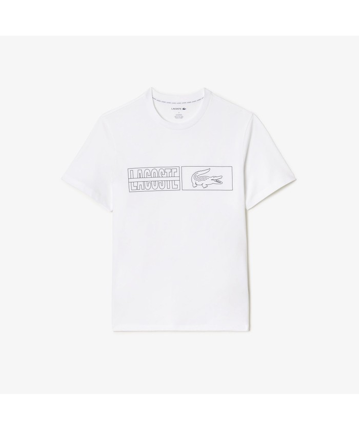 ラコステ LACOSTE コットンジャージロゴプリントラウンジTシャツ
