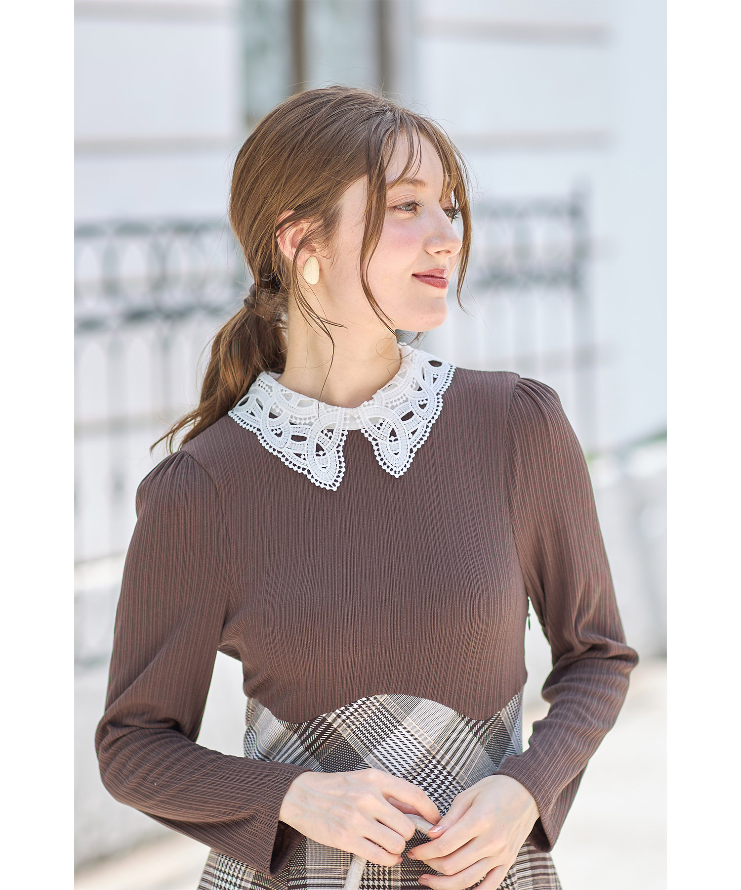 And couture❤︎ニットドッキングレースワンピース