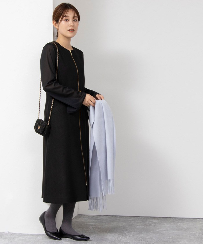 セール 25%OFF】ウォッシャブルツイードライクジレワンピース