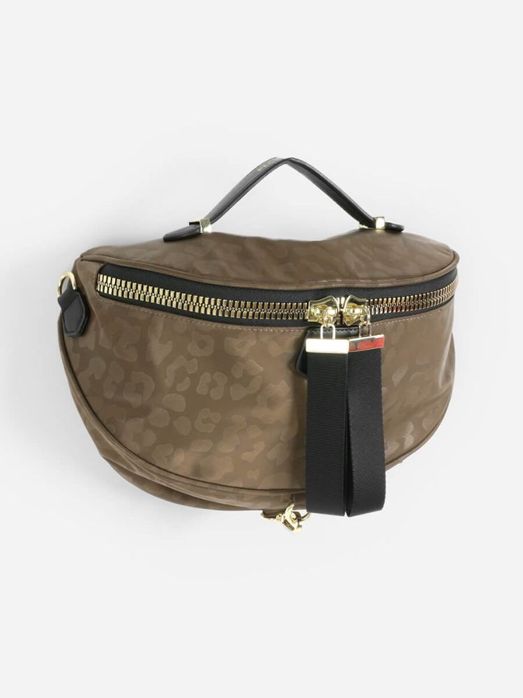 PECHINCHAR レオパード柄 メタルファスナー ショルダーバッグ PECHINCHARメタルファスナーショルダーバッグ レオパード柄