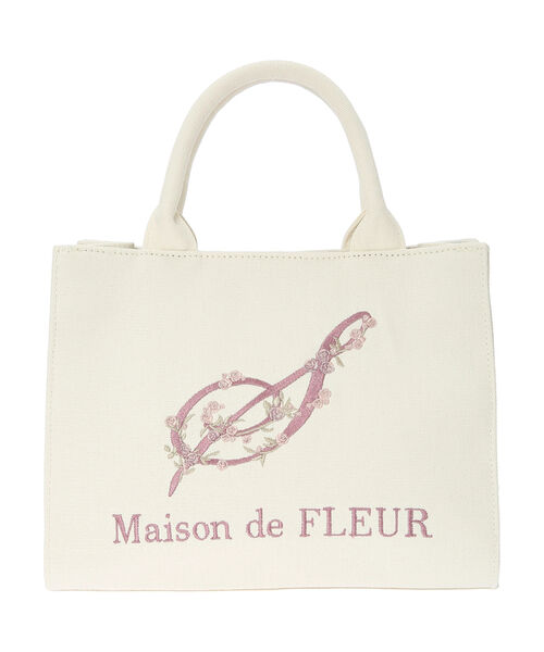 ハチワレ　メゾンドフルール　トートバッグ 予約】ちいかわ Maison de FLEUR 刺繍ダブルリボントートバッグ