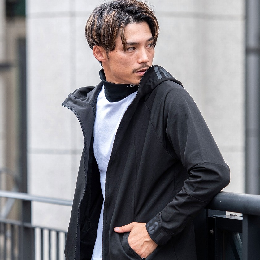 CavariA【キャバリア】リブ入り長袖ジップ セットアップ セール 11%OFF】キャバリア CavariA ハーフジップ長袖トレーナー