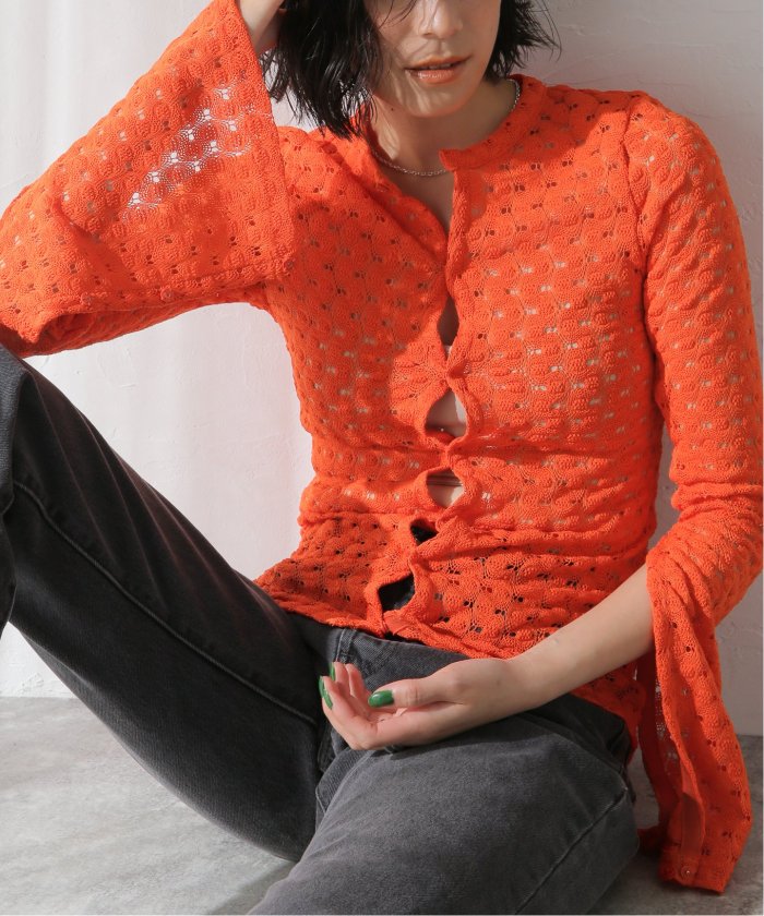 MIOSMOKEY/ミオズモーキー】LACE CARDIGAN:カーディガン(505676985