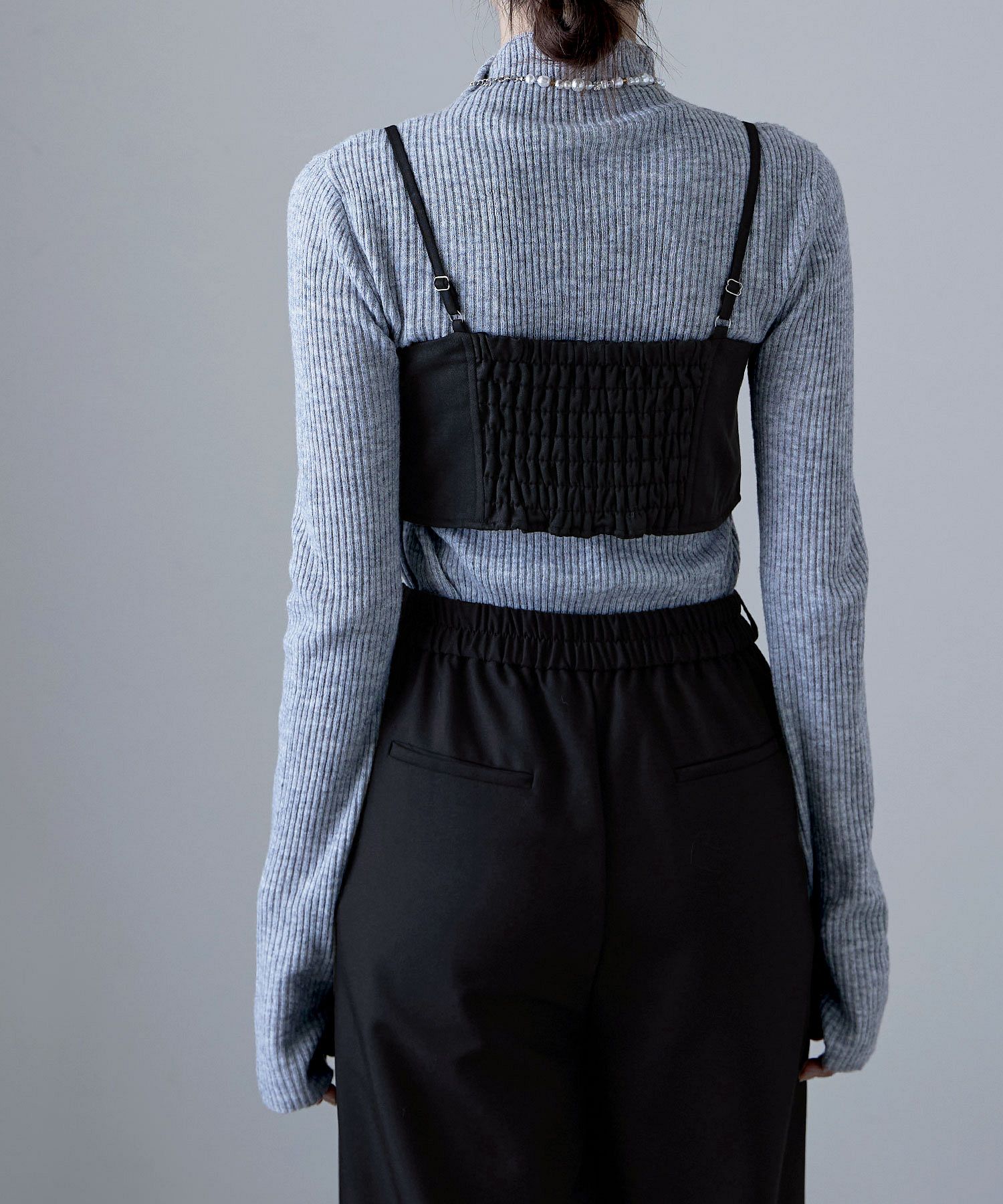 クーポン】etoll. エトル バックギャザーツイルビスチェ