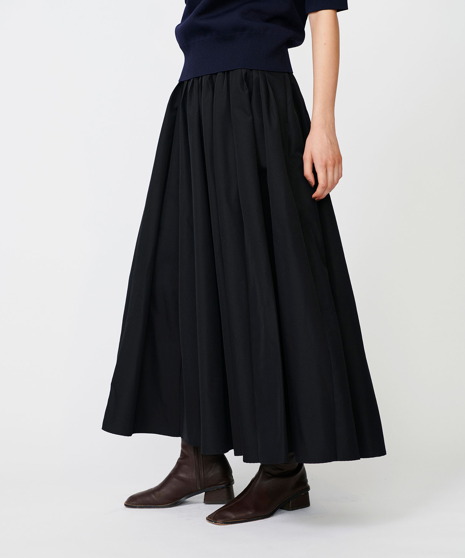 ランダムタックボリュームスカート　ブラック ボリュームタックスカート｜VOLUME TUCK SKIRTの通販｜regleam