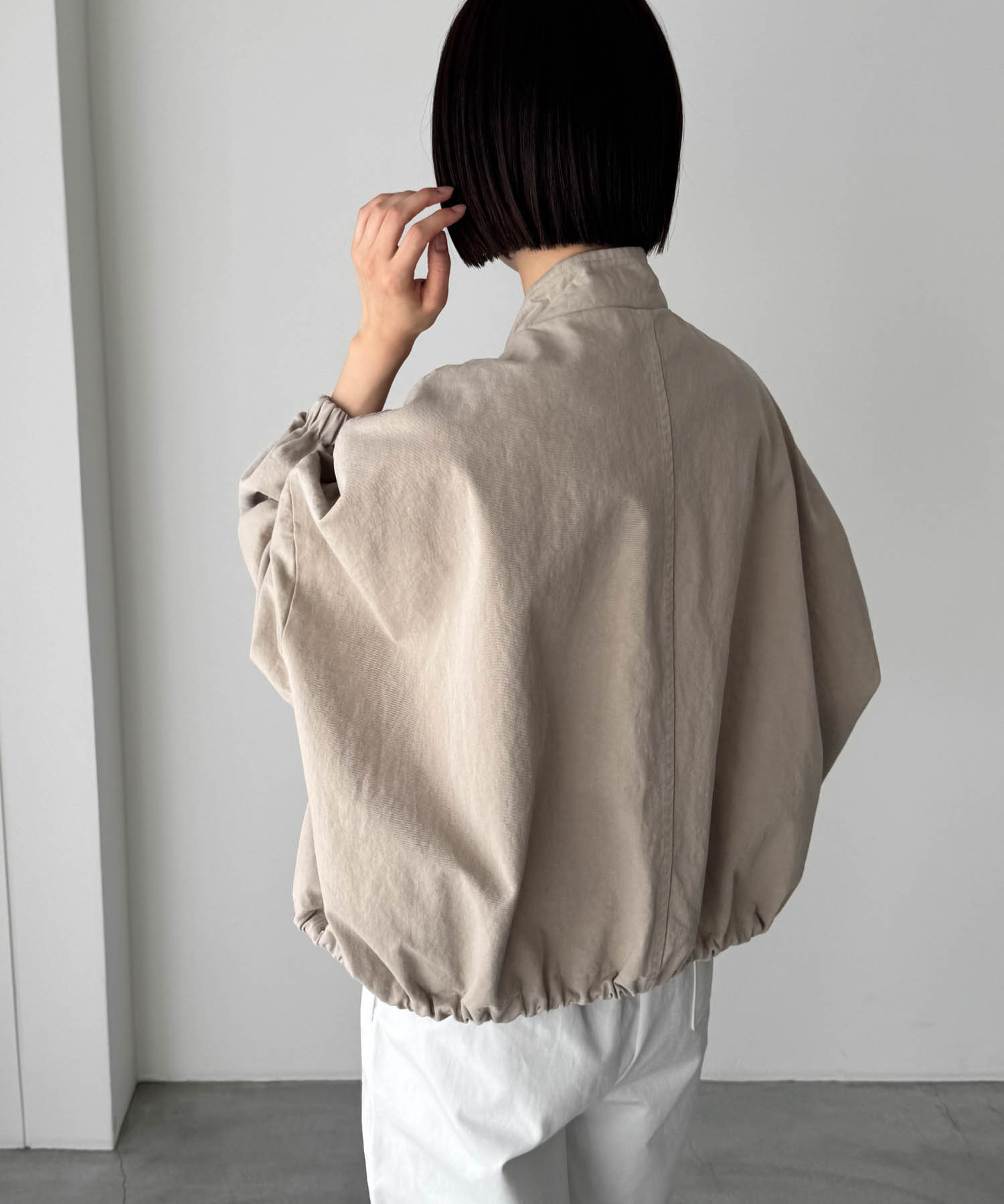 美品 El mar キャナルジーン コットンスタンドカラーブルゾン