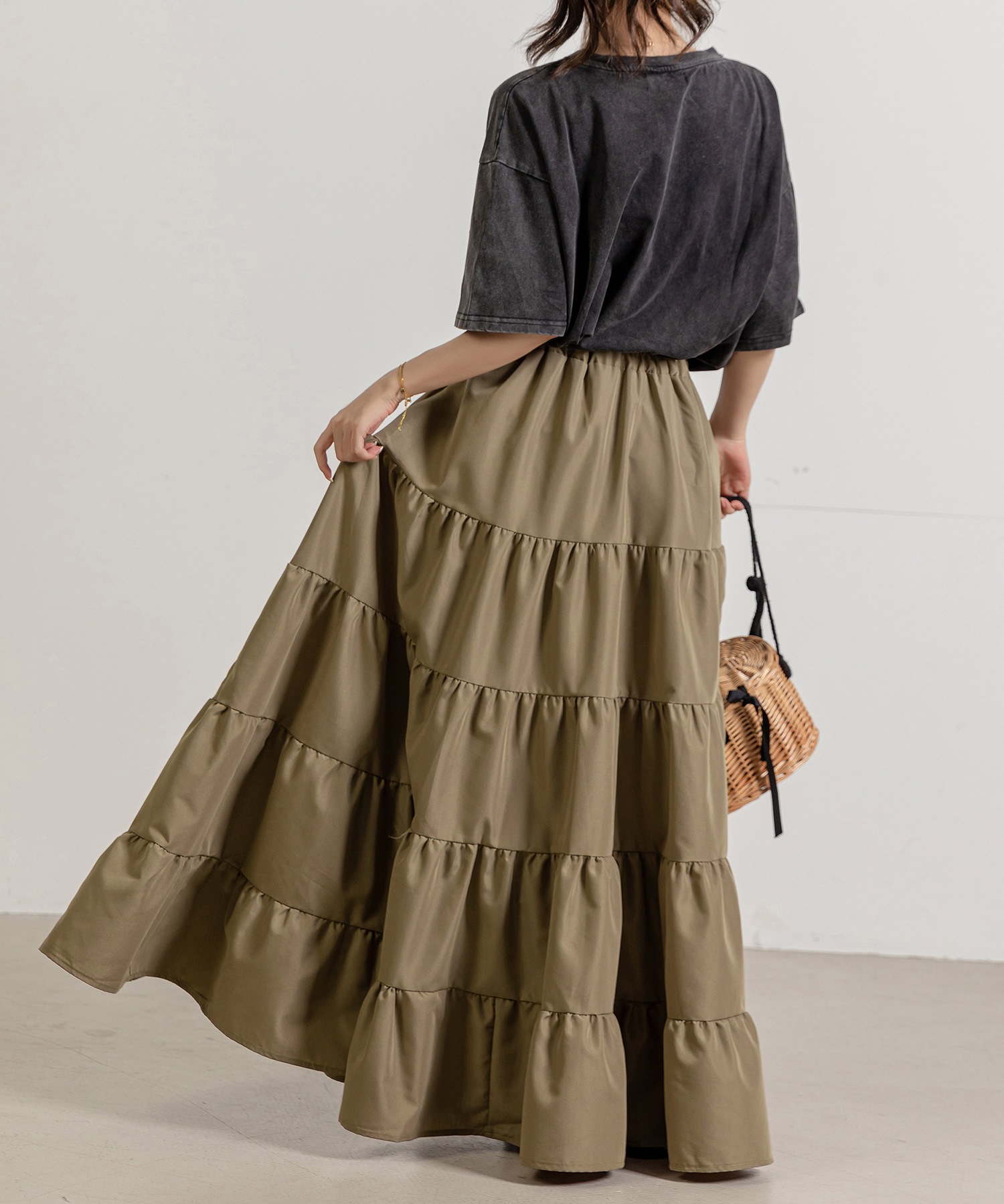 茶色 ロングスカート DIAPOSITIVE PARIS スカート