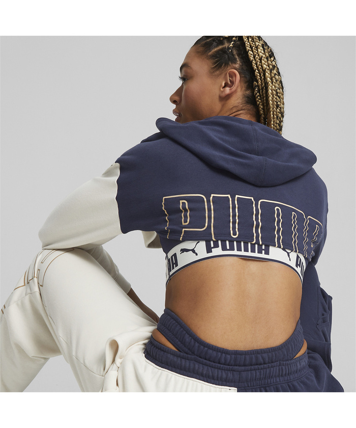 PUMA クロップ丈 パーカー - トップス