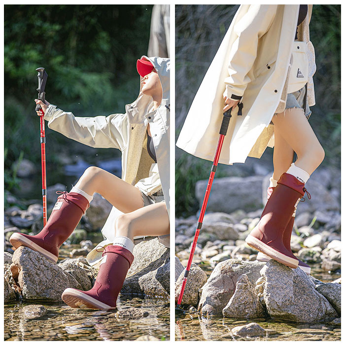 HUNTER レインブーツ RED 23cm かわいいブーツソックス（レイン