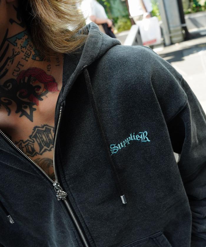 SUPPLIER/サプライヤー/Exclusive Cross Zip Hoodie Blue