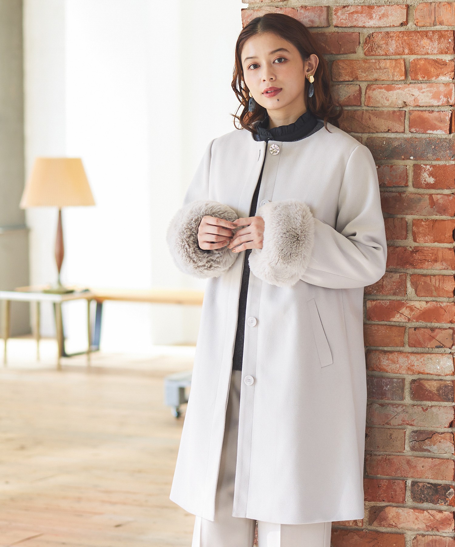 クーポン】【セール 33%OFF】ハニーズ Honeys ファー付ノー