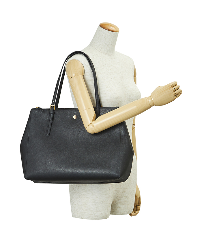 【定番】TORY BURCH カーフレザートートバッグ TORY BURCH トリーバーチ トートバッグ エマーソン 134837 001