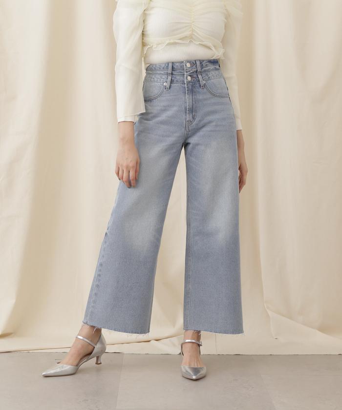 セール 30%OFF】2Wayダブルウエストデニムパンツ(505624707