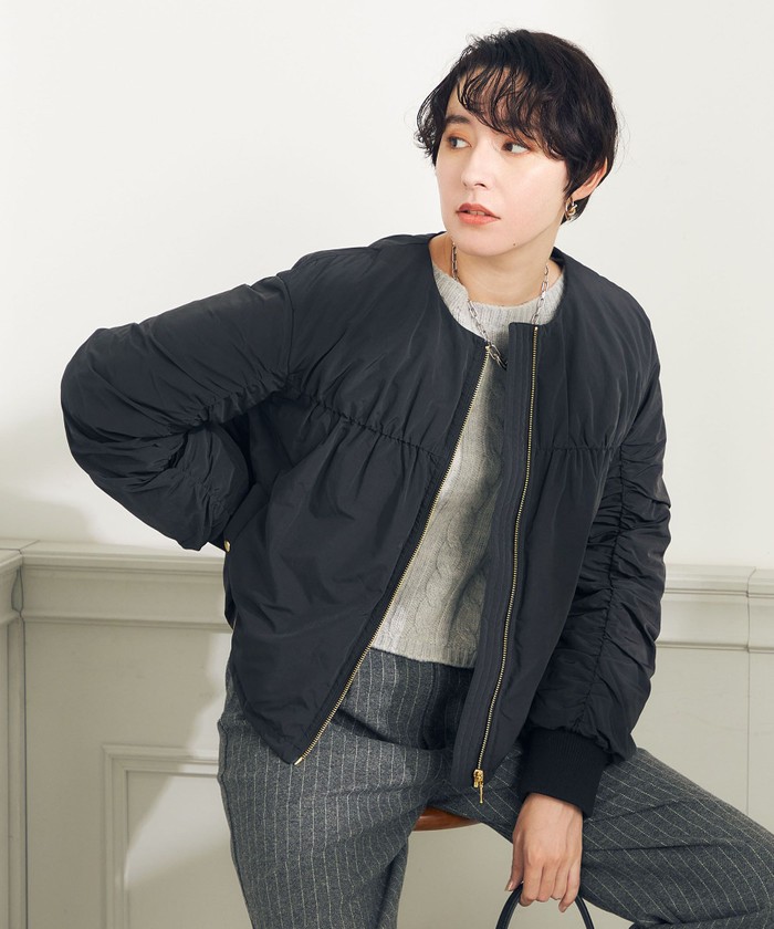 ATTACHMENT 23AW ノーカラーブルゾン