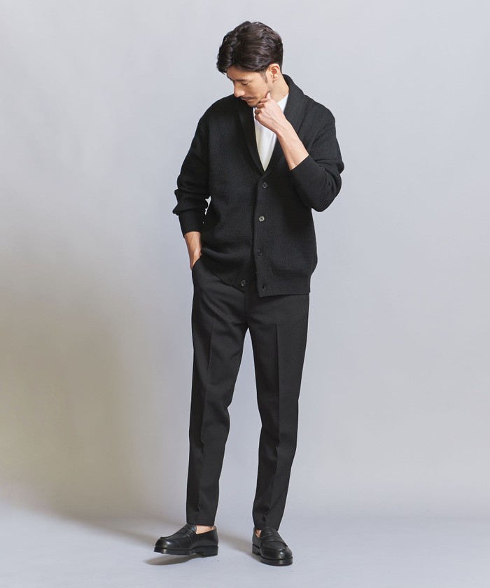 WEB限定 WARDROBE SMART】ウォッシャブル ショールカラー カーディガン