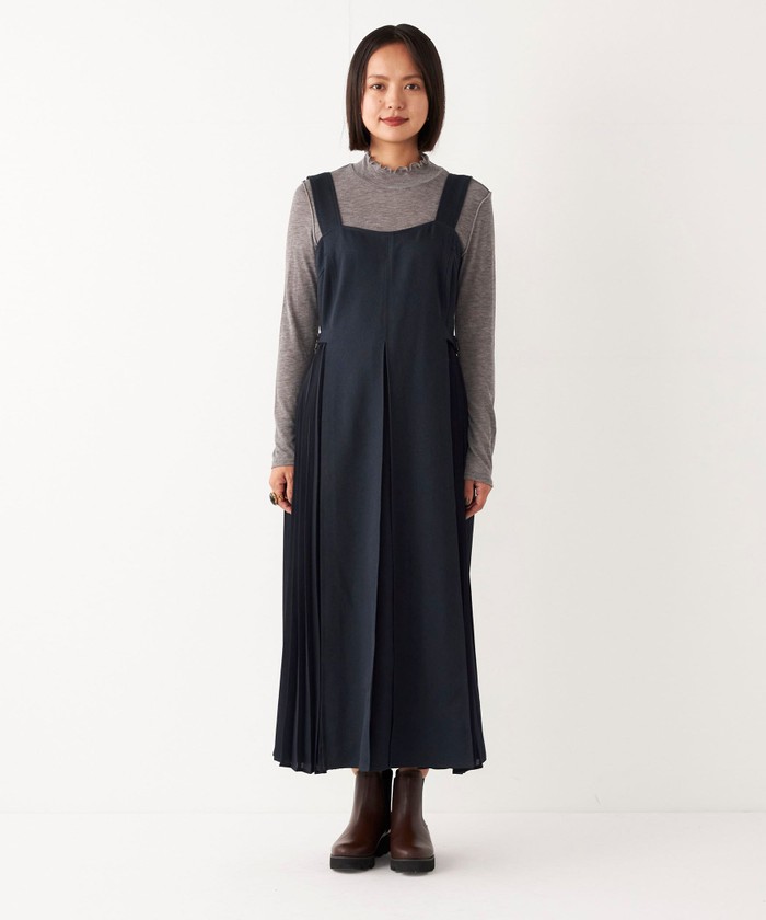 DVF シルクジャージー100%ラップワンピース 七分袖 青 Julian AZUL BY MOUSSY | ロングデニムワンピース (ワンピース(ミニ