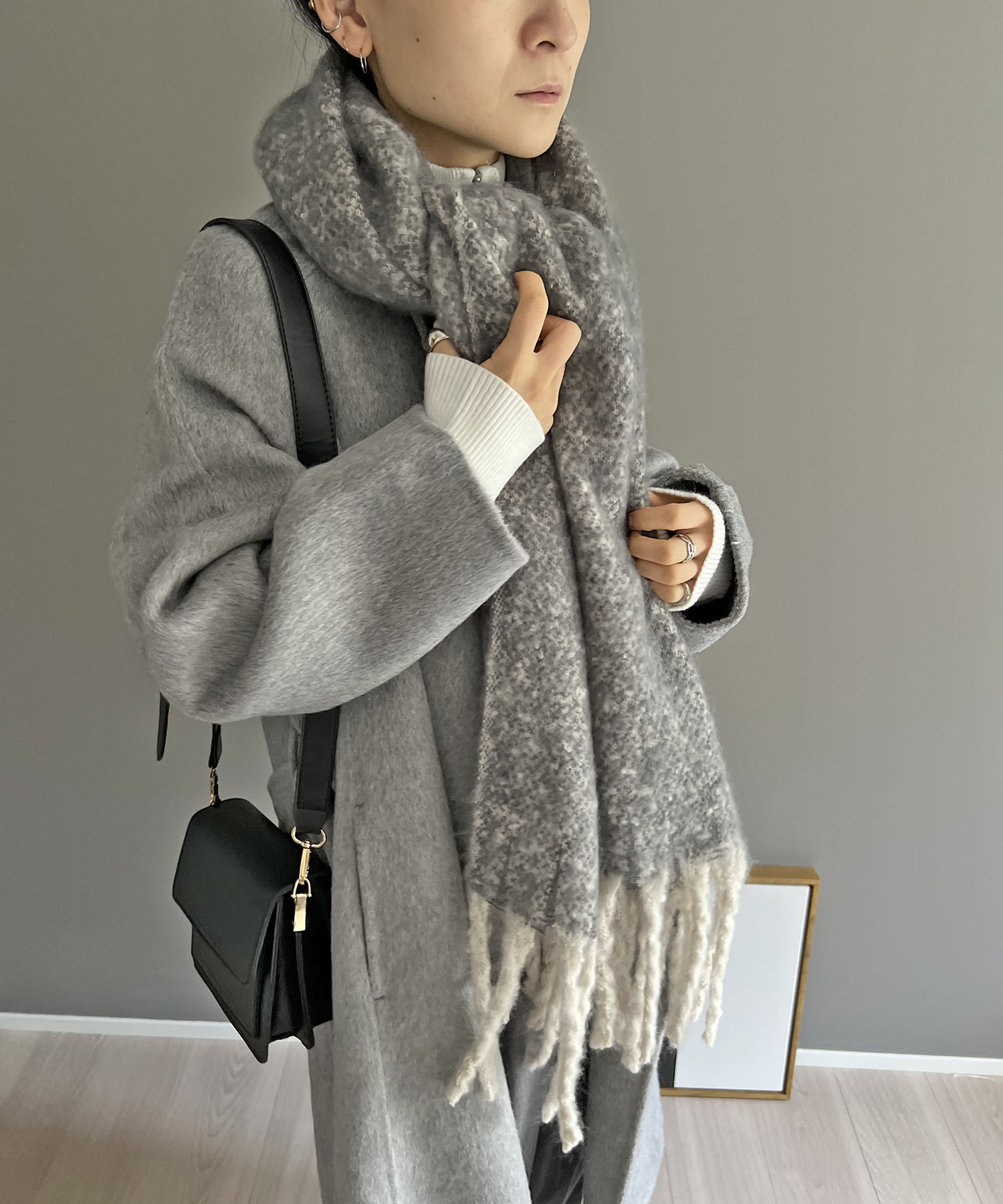 プラージュ　right fur crescent ストール　ベージュ 20210929144557_1.jpg