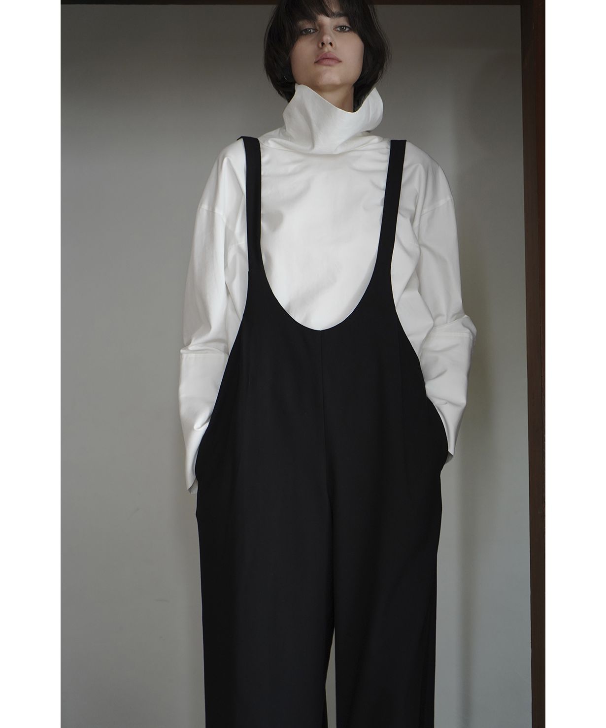 セール】U NECK TUCK SALOPETTE PANTS(505681433) | クラネ