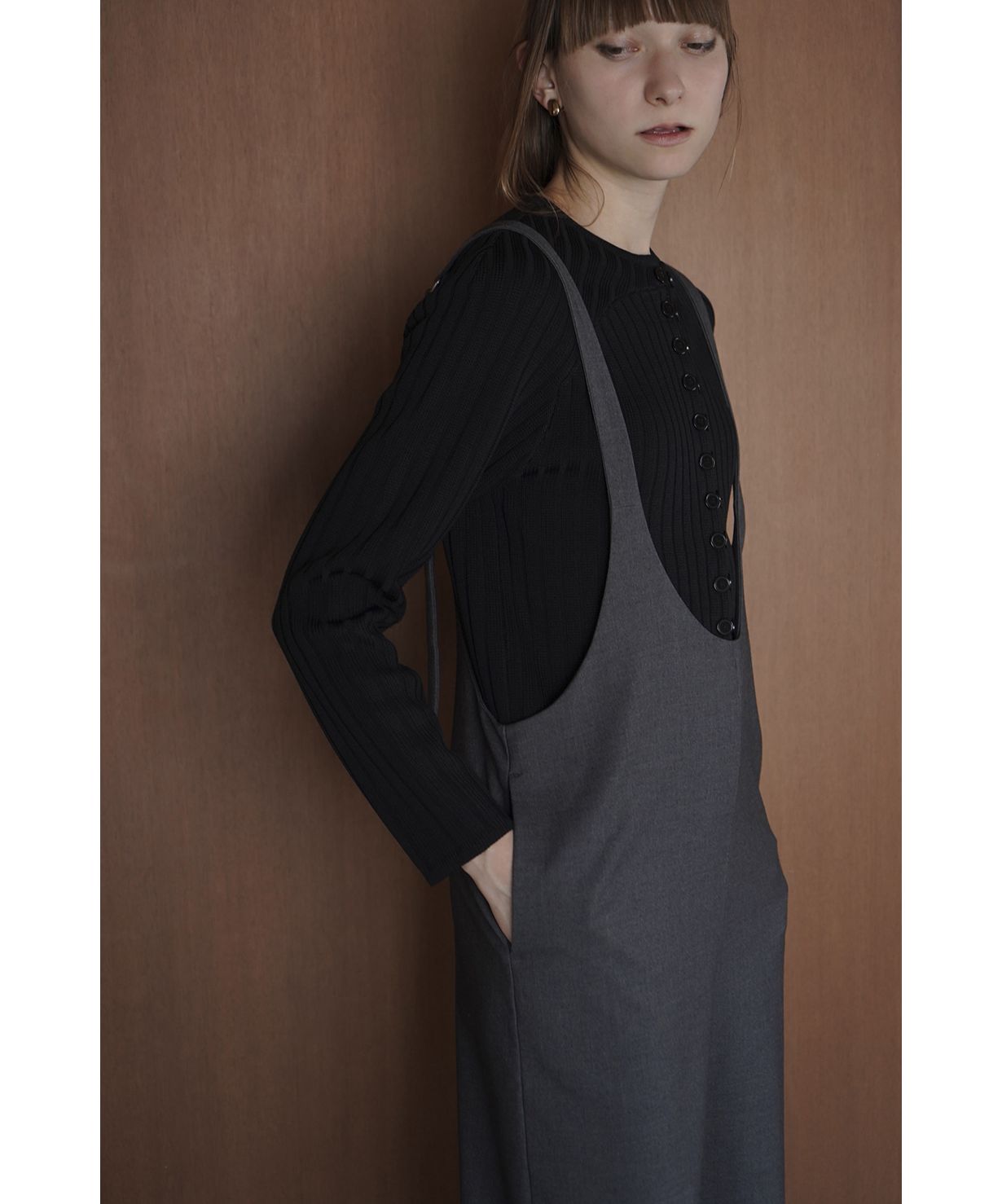 【美品♡】CLANE U NECK TUCK SALOPETTE PANTS セール】U NECK TUCK SALOPETTE PANTS(505681433) | クラネ
