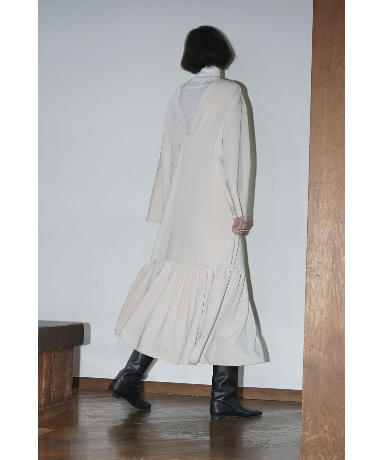 セール】W FACE GATHER SWITCH ONEPIECE（ワンピース）｜CLANE