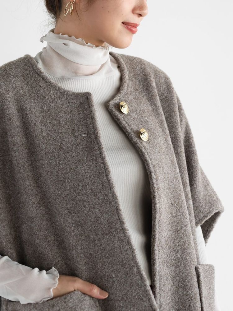 セール 20%OFF】ヴァン Vin ウールライクドルマンコート セール 20%OFF】ヴァン Vin ウールライクドルマンコート