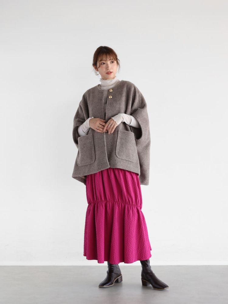 ヤマダヤ　Vin ウールライクドルマンコート クーポン】【セール 20%OFF】ヴァン Vin ウールライクドルマン
