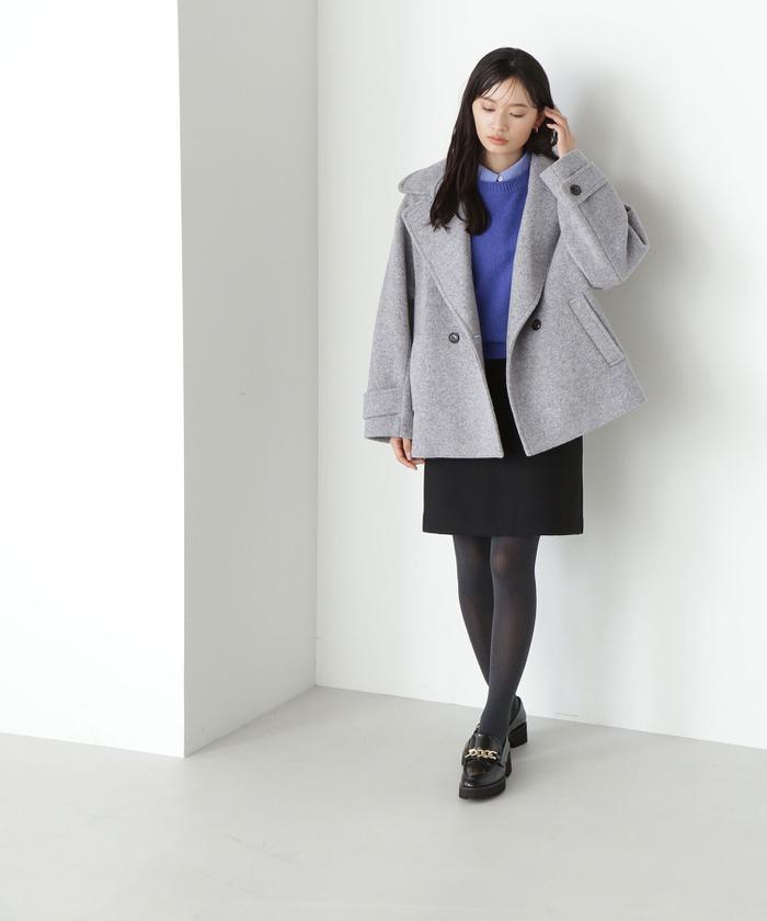 セール 30%OFF】ウーリーフォルムハーフコート(505685959 セール 30%OFF】ウーリーフォルムハーフコート(505685959