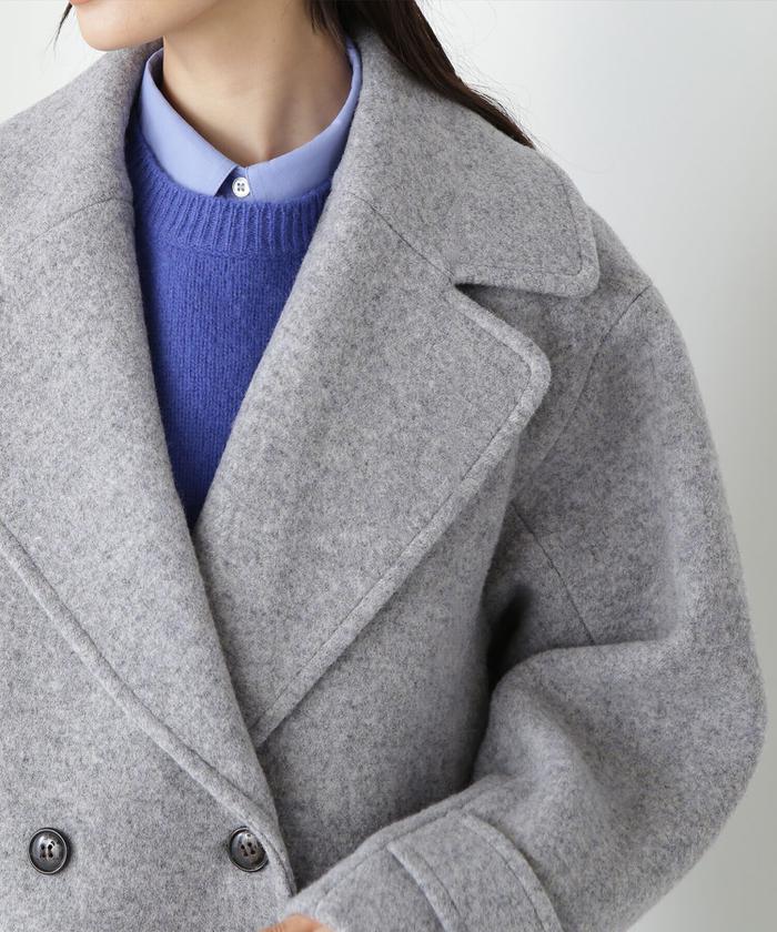 セール 30%OFF】ウーリーフォルムハーフコート(505685959 セール 30%OFF】ウーリーフォルムハーフコート(505685959