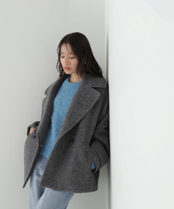 セール 30%OFF】ウーリーフォルムハーフコート(505685959 セール 30%OFF】ウーリーフォルムハーフコート(505685959