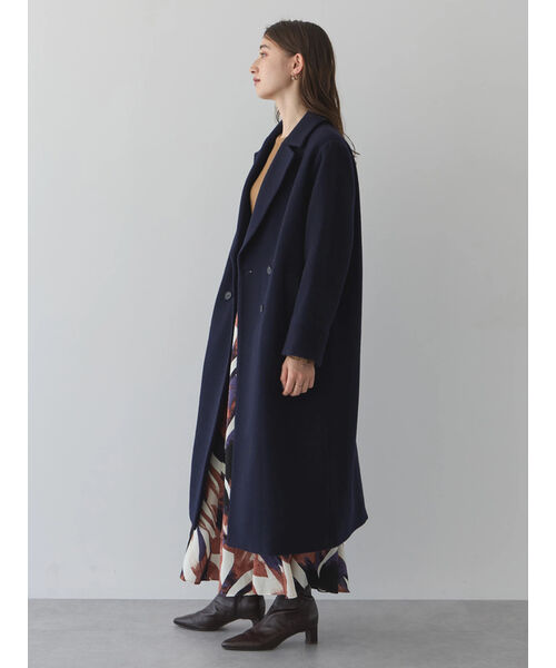 セール 50%OFF】ウール混ダブルロングコート(505686638