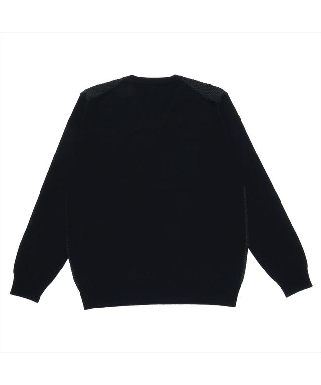 DIESEL◆ヘリンボーンセーター/ニット・セーター(厚手)/S/ウール/BLK ふわかる ストレッチ エアーニット ヘリンボーン地柄 クルー