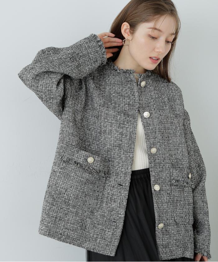 セール 30%OFF】ライトツイードジャケット《S Size Line
