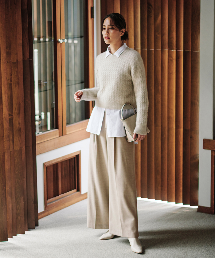 ROHE/ロヘ　FRINGE WL BLEND タートルネックニット ROHE/ロヘ】FRINGE WL BLEND タートルネックニット