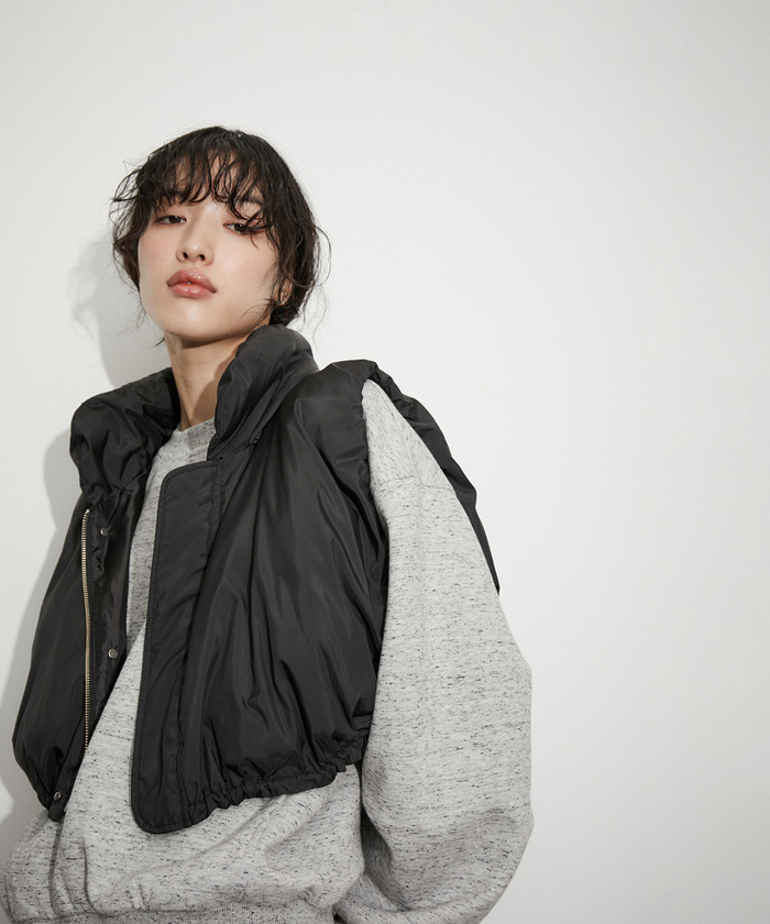 セール 40%OFF】【サステナブル】クロップド中綿ベスト