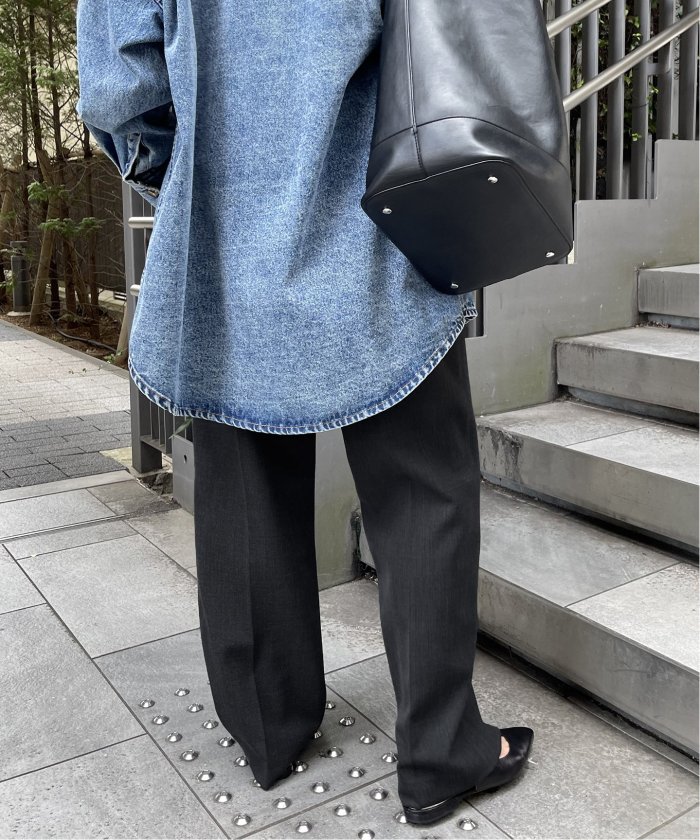 Spick and Span ハイブリッドダブルクロスワンタックパンツ Spick & Span（スピックアンドスパン）の「ハイブリッドクロス