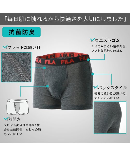 セール】マルカワ MARUKAWA 別注 【FILA】フィラ 抗菌 防臭 ボクサー 