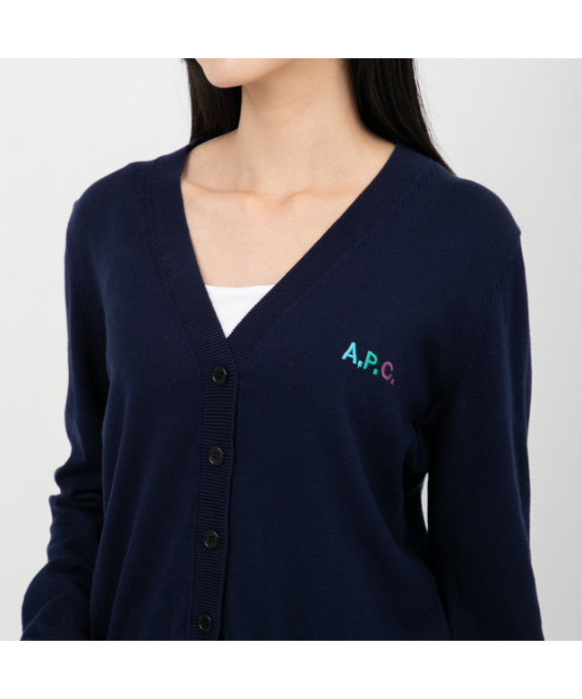 アーペーセー カーディガン ニット ネイビー レディース APC