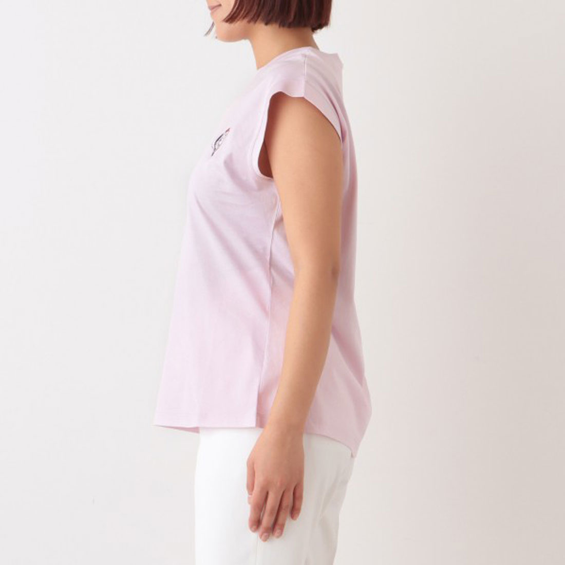【Chloe】クロエ コットン Tシャツ ピンク Chloé コットンジャージー製クルーネック ロゴTシャツ の