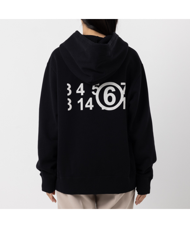 Maison Margiela☆長袖 ロゴ スウェット フーディ セール】エムエムシックス パーカー ズームロゴ スウェット