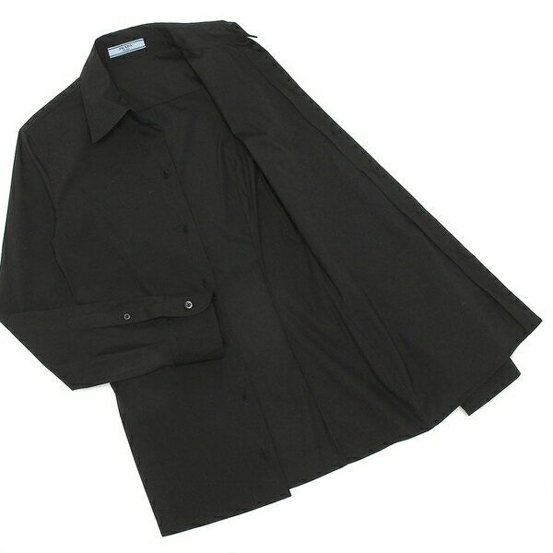 プラダ ワイシャツ ポプリンストレッチシャツ ブラック レディース PRADA P442G 12VC 231 F0002 セール 32%OFF】プラダ PRADA ワイシャツ ポプリンストレッチ