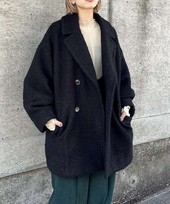 ループミドルダブルコート(505484603) | ノミネ(NOMINE) - d fashion