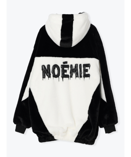 ノエミー NOEMIE スタンドネック合皮ベルトユニセックスファー