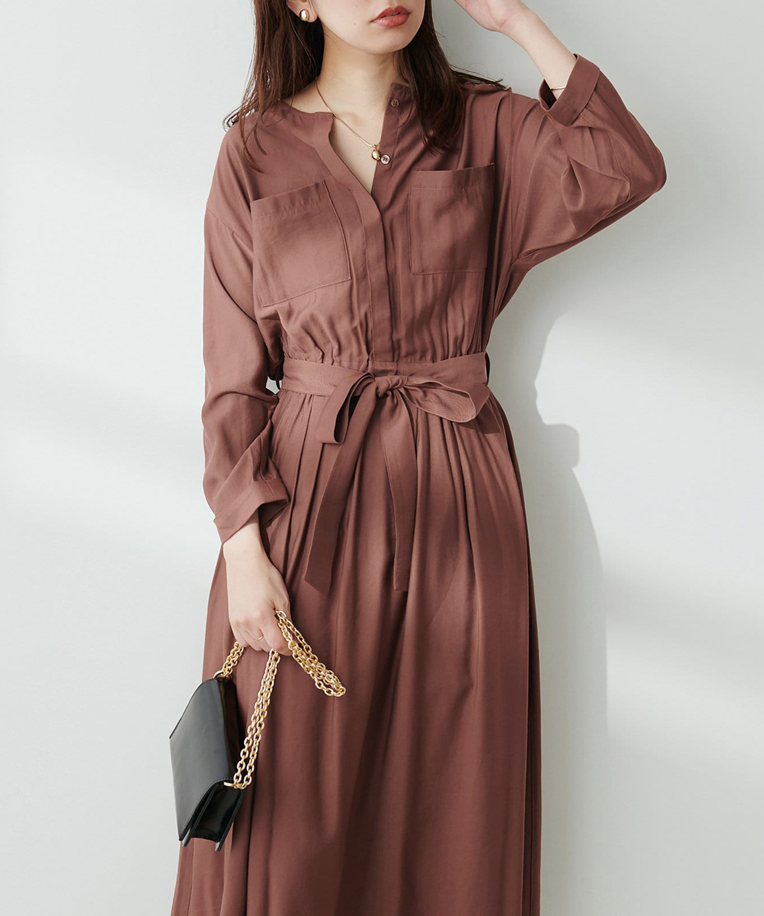 ☆日本未入荷*Massimo Dutti*ボリュームスリーブリネンワンピ/GH Massimo Dutti(マッシモドゥッティ) ワンピース・オールインワン