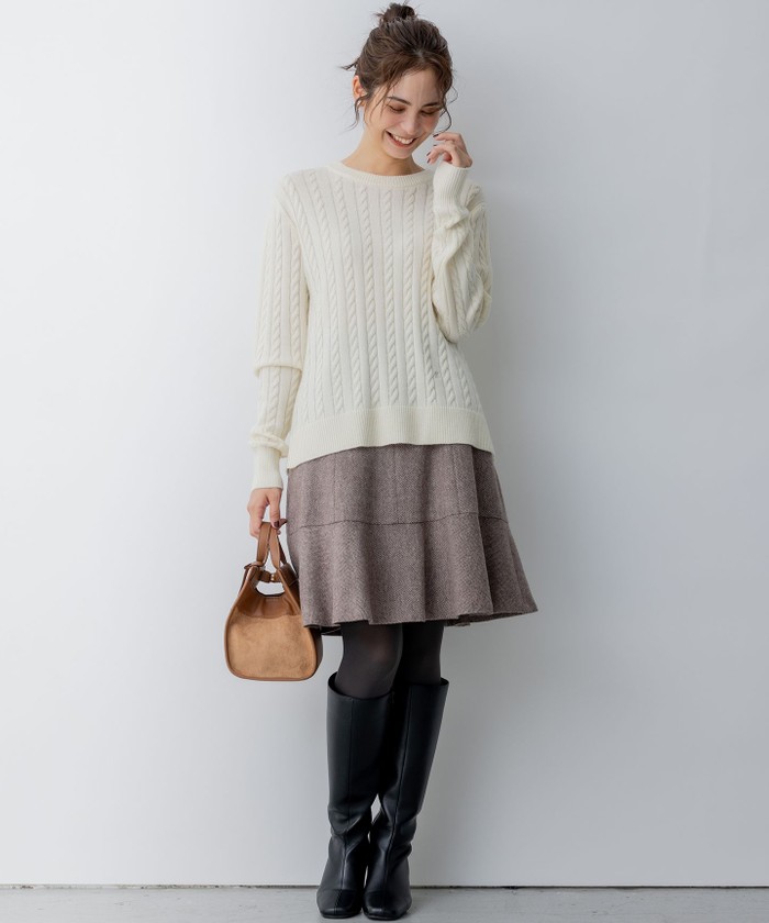 セール 40%OFF】カシミヤブレンドバルキーケーブル ニット