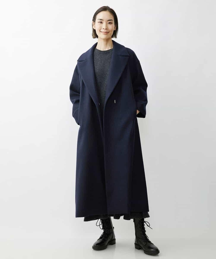 Acne Studios ラムズウール チェスターコート ネイビー 【公式通販】