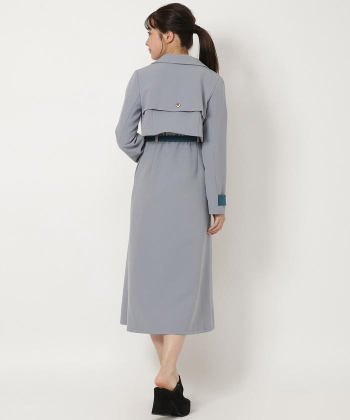 Since Then 上品 長袖 ショートジャケット ロングワンピース 2点 セール 60%OFF】ショートジャケット×タイトロングワンピース